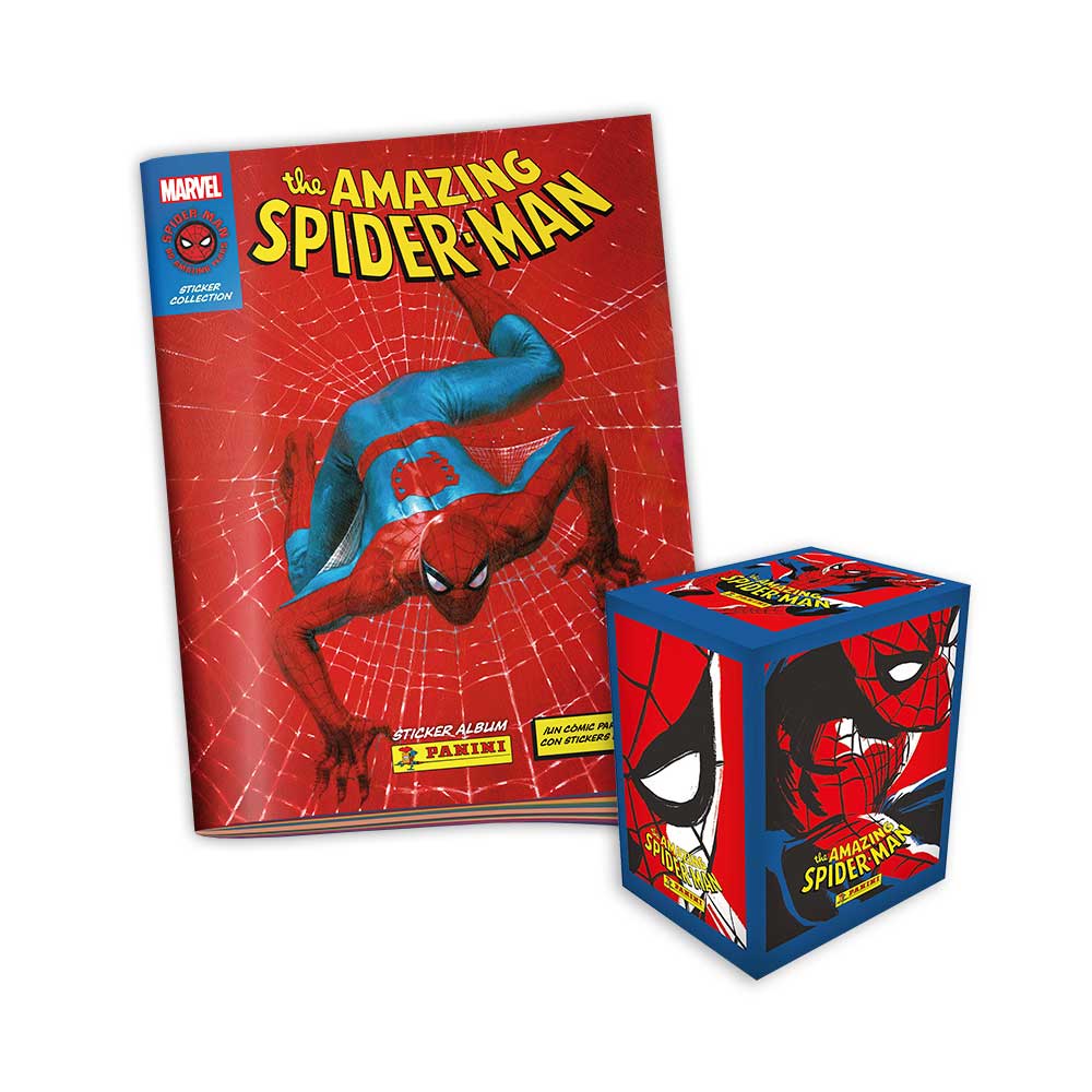 Álbum Spiderman Panini Tapa Blanda + 1 Cajita (50 Sobres)