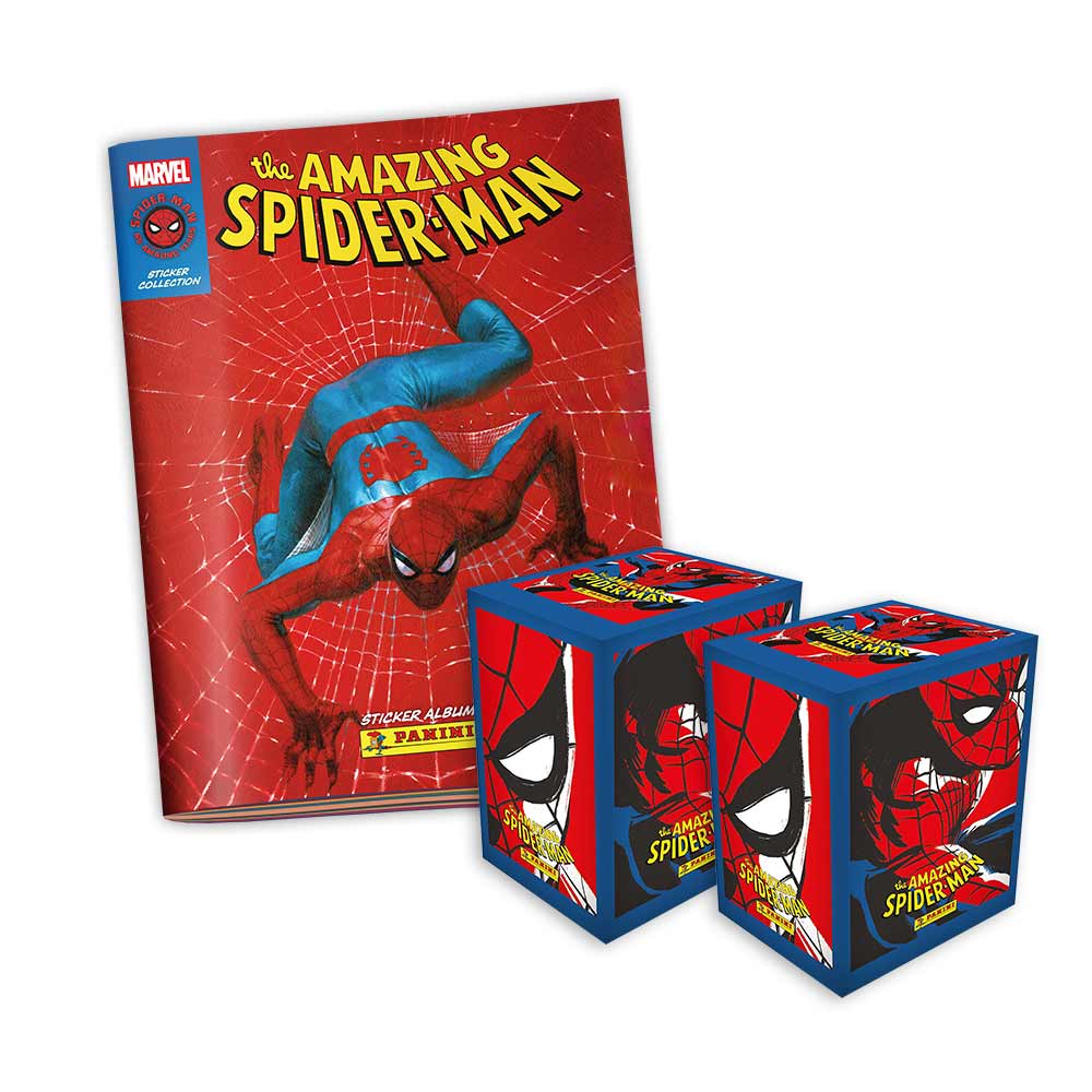 Álbum Spiderman Panini Tapa Blanda + 2 Cajitas (100 Sobres)