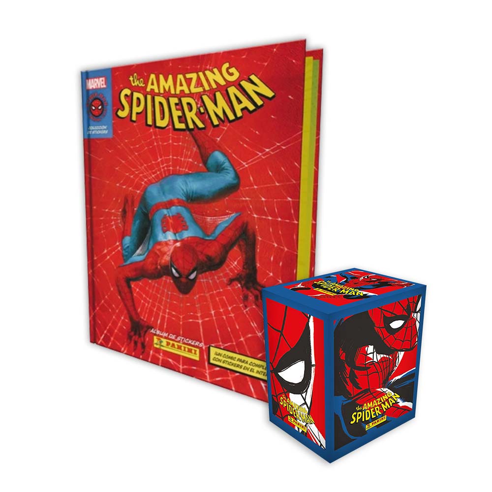 Álbum Spiderman Panini Tapa Dura + 1 Cajita (50 Sobres)