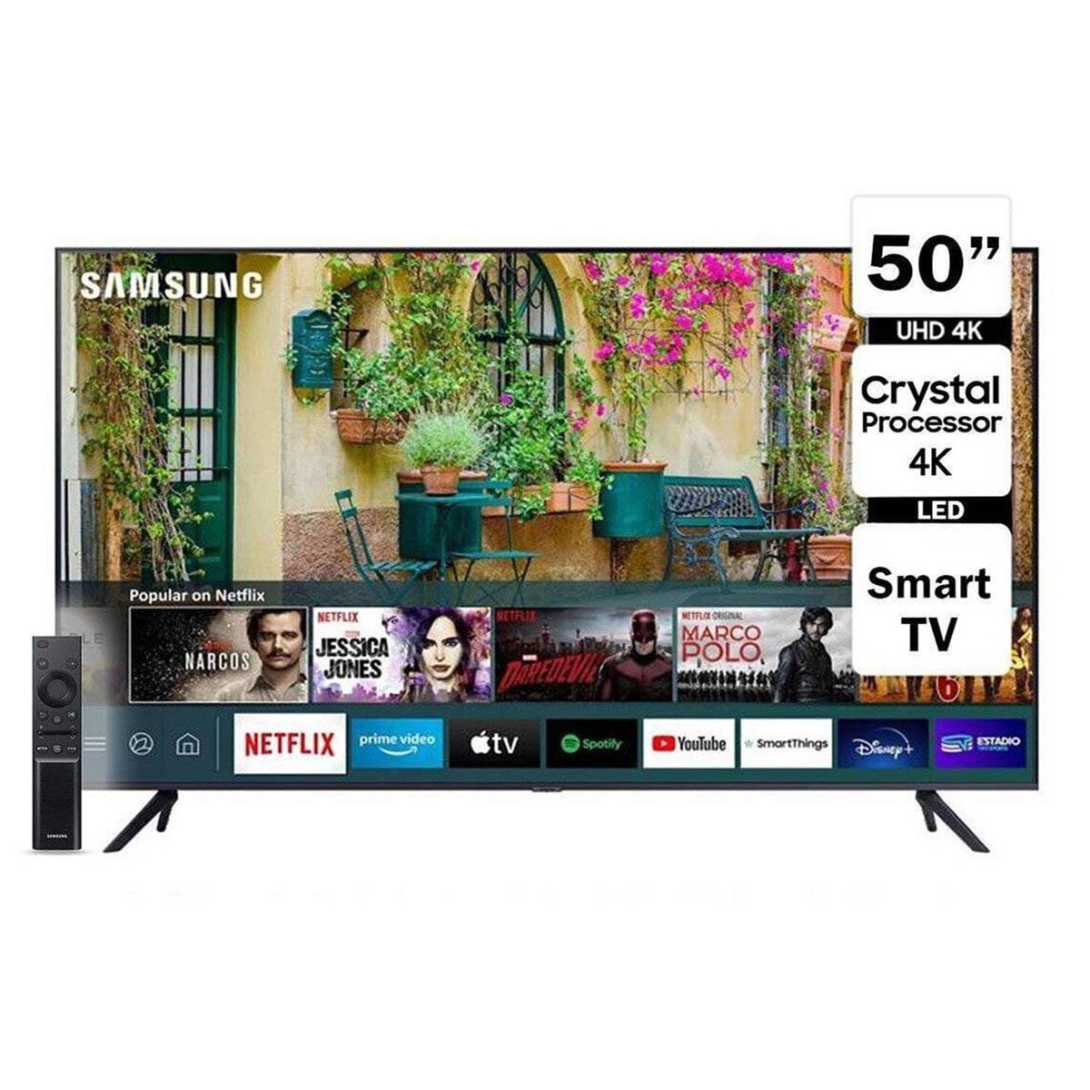Televisor LED Smart TV 4K UHD 50" Samsung UN50AU7090GX