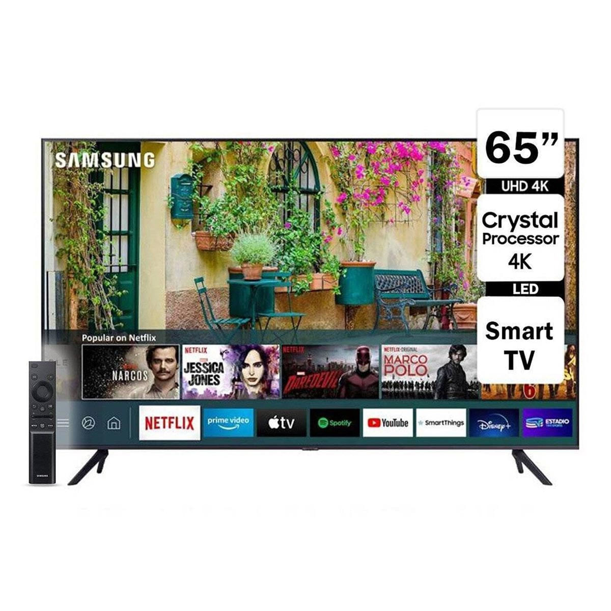 Televisor LED Smart TV 4K UHD 65" Samsung UN65AU7090GX