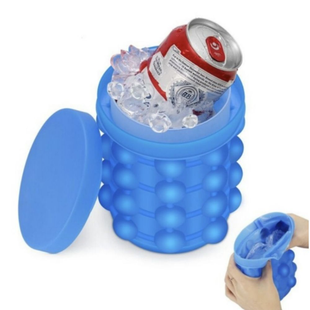 Hielera de Silicona para Botellas Bebidas Refresco Azul  - 3210001