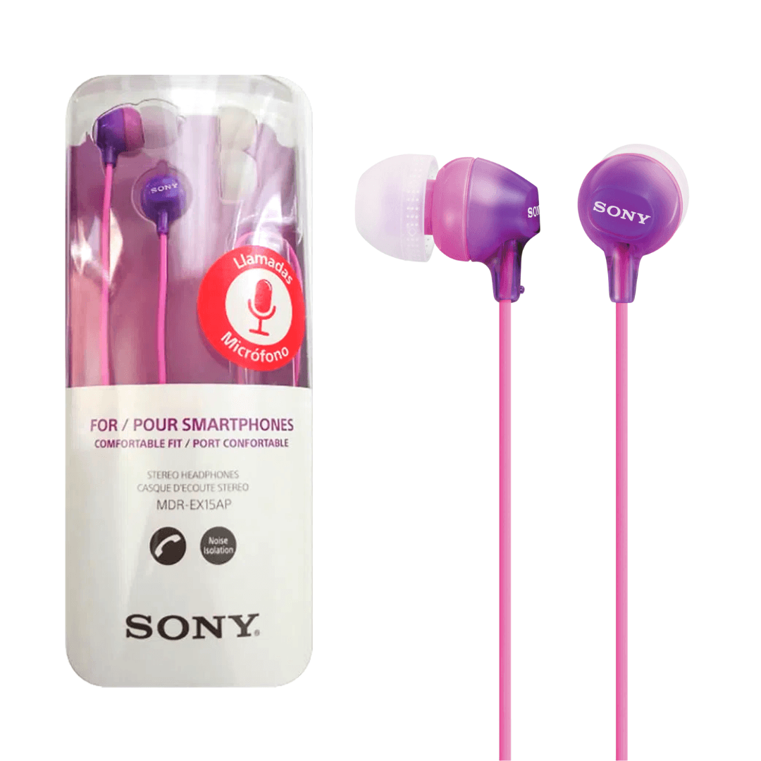 Audifonos Sony In Ear Con Micrófono Manos Libres Mdr-ex15ap Rosado
