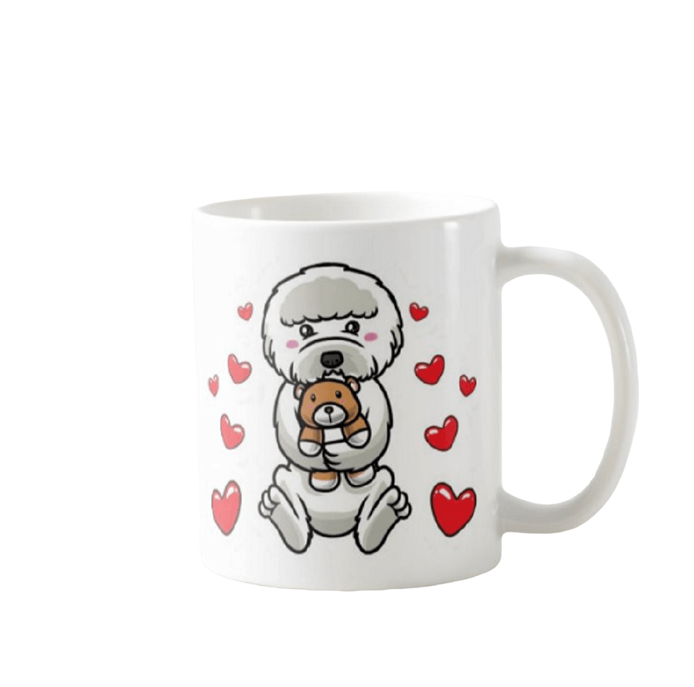 Taza Mug Dog Lover de Cerámica Diseño Perro Bichón Frisé 06