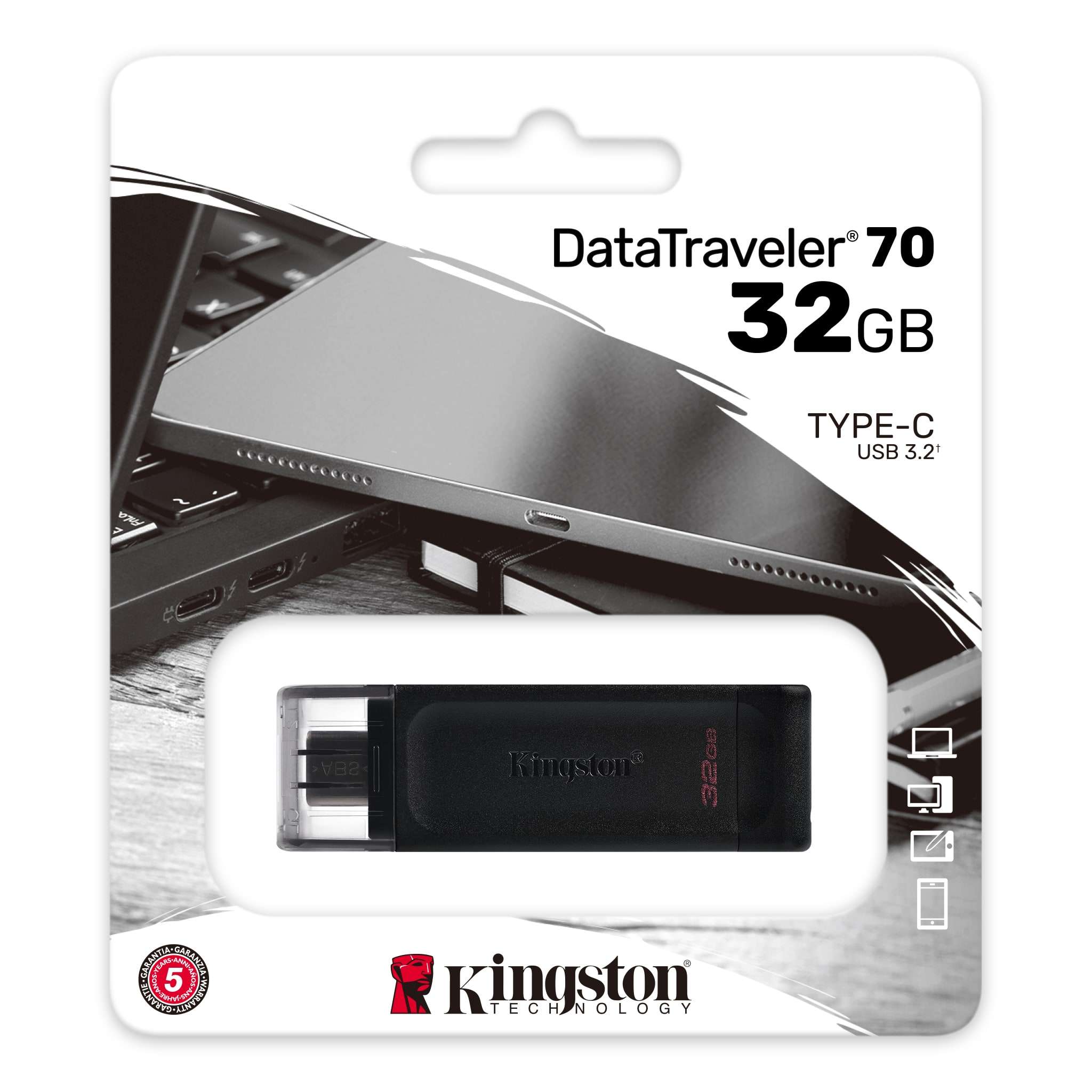 Memoria USB 3.2 Kingston DT70 32GB Tipo C