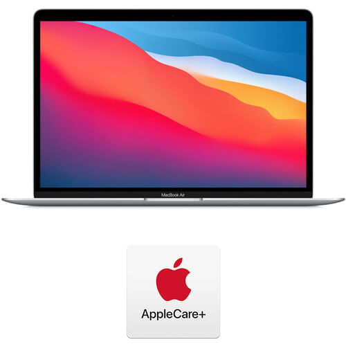 Apple 13.3 "MacBook Air M1 Chip con pantalla Retina (finales de 2020, Silver) y AppleCare+ Protection Plan