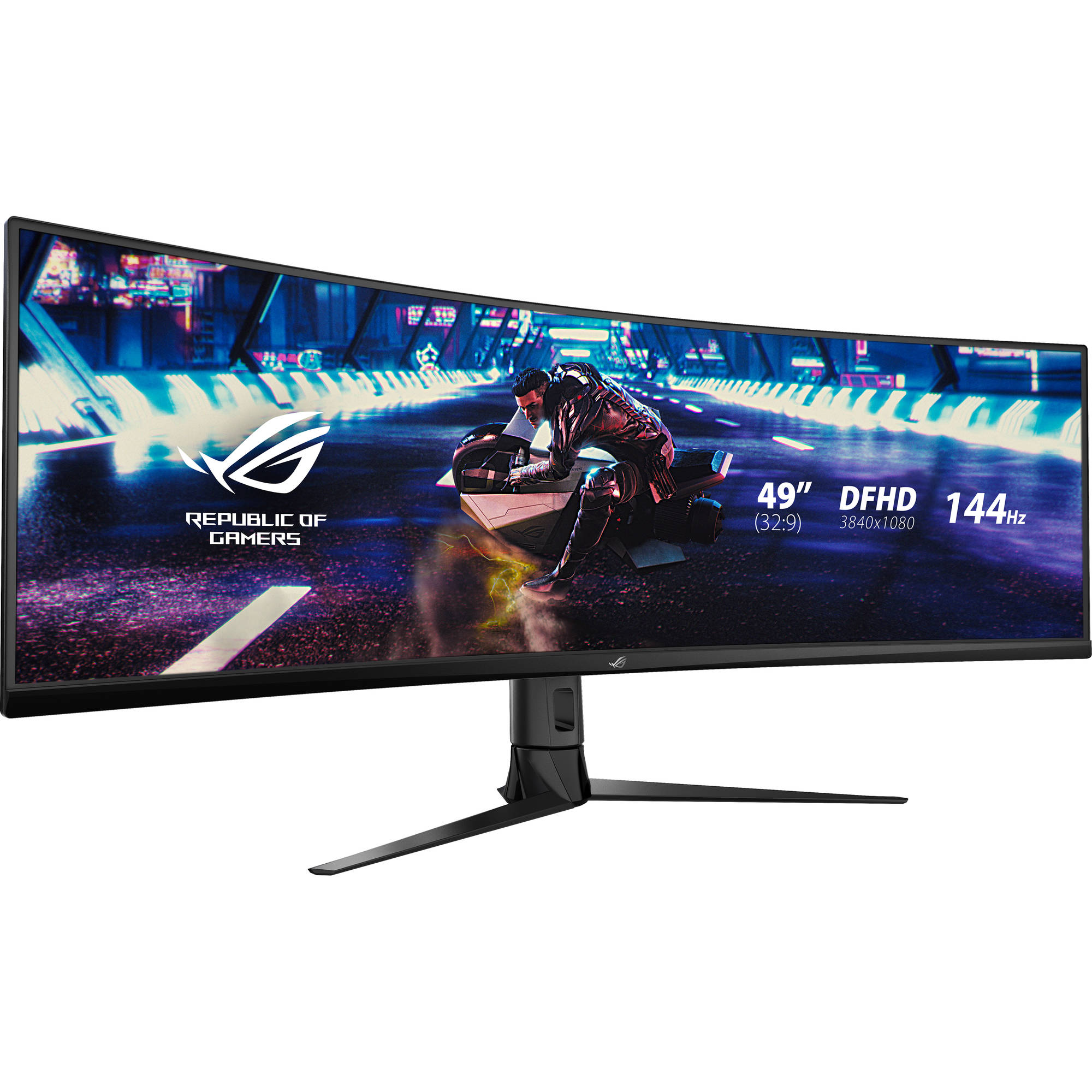 ASUS Republic of Gamers Strix XG49VQ 49&quot; 32:9 Ultra-Wide Curved 144 Hz FreeSync Monitor LCD ...