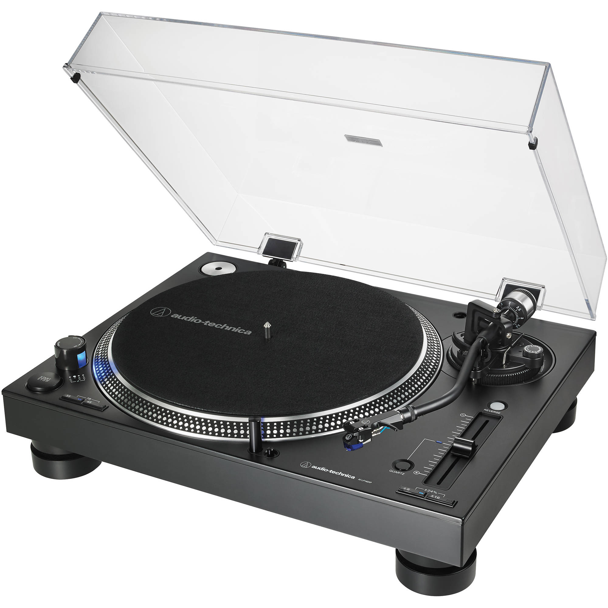Audio-Technica Consumer AT-LP140XP Direct Drive Tocadiscos profesional para DJ (negro)