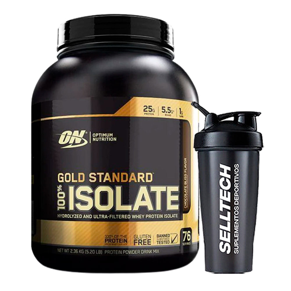 Proteína ON Gold Standard 100% Isolate 5lb Chocolate+Shaker