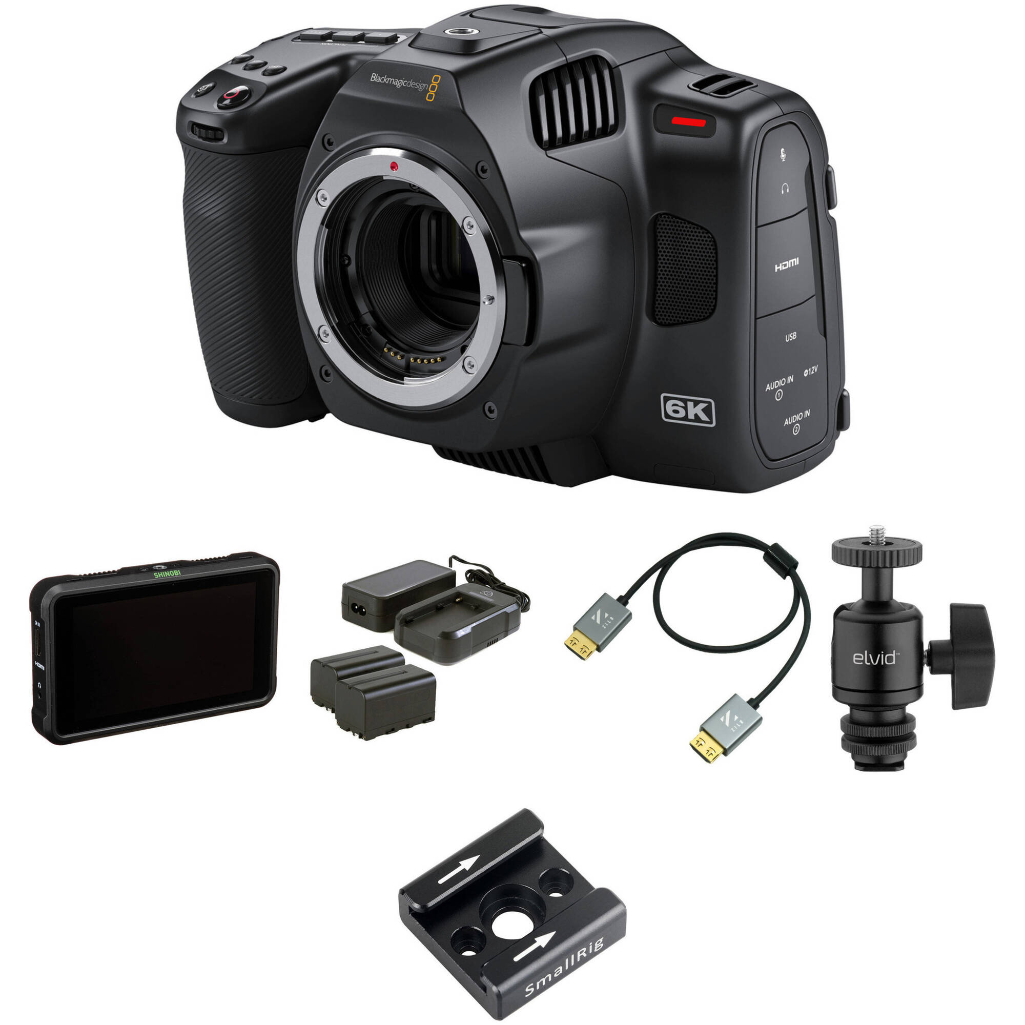 Blackmagic Design Pocket Cinema Camera 6K Pro con kit de monitor