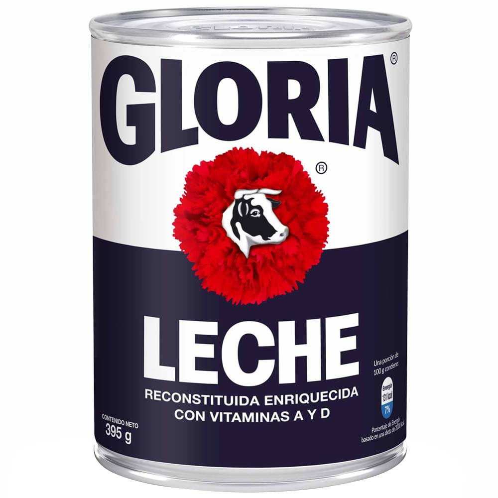 Leche Reconstituida Entera GLORIA Lata 395g