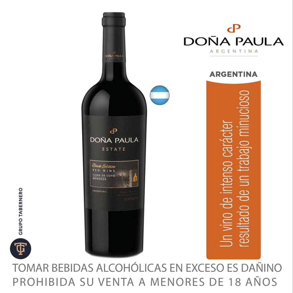 Vino Tinto DOÑA PAULA Estate Black Edition Botella 750ml
