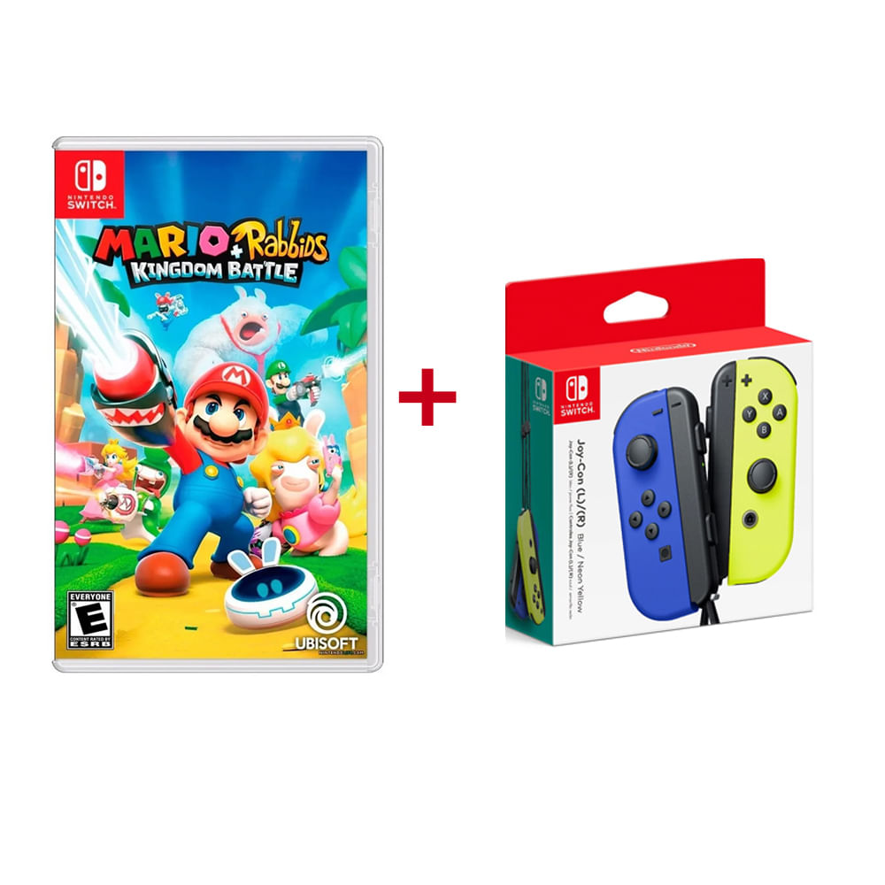 Videojuego Nintendo Switch Mario + Rabbids Kingdom Battle + Controles Joy-Con