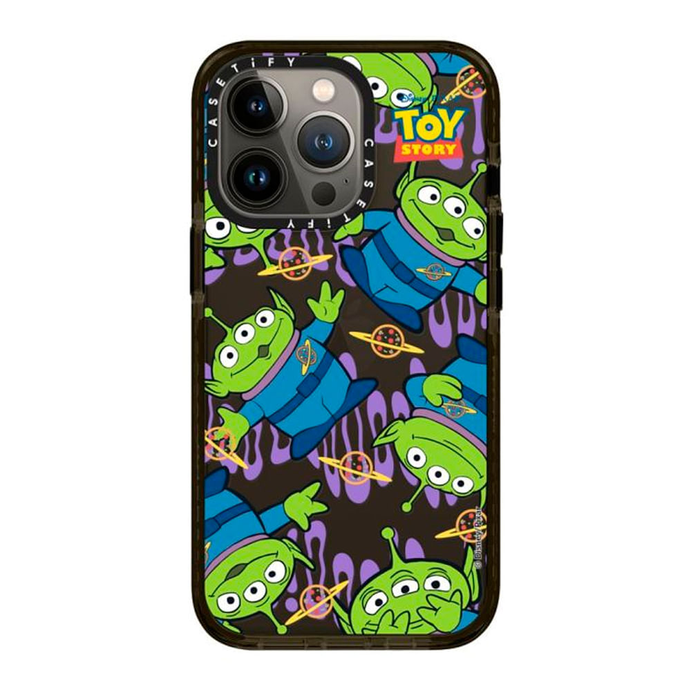 Case ScreenShop Para iPhone 14 Pro Max Toy Story Aliens Negro Transparente Casetify