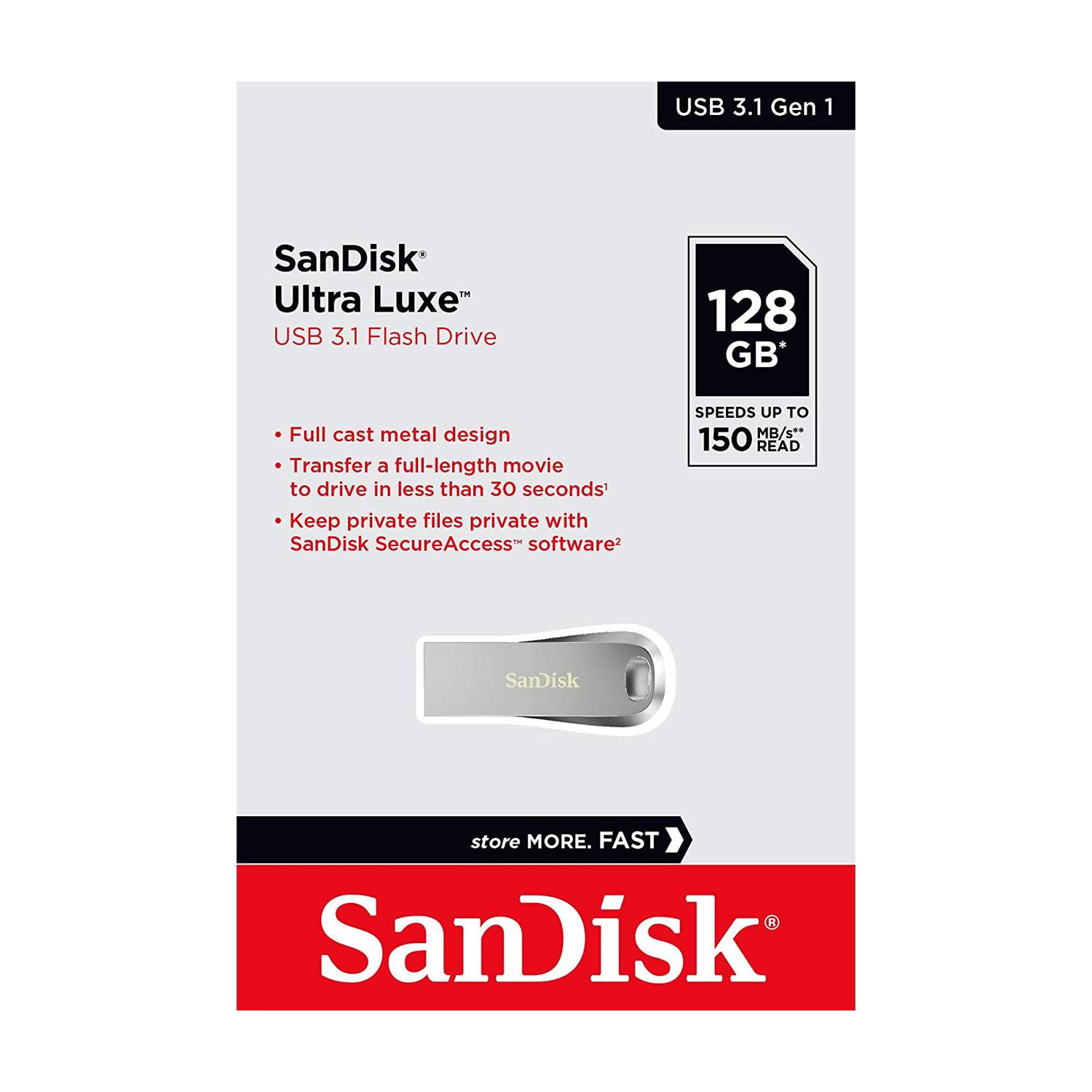 Memoria USB SanDisk Ultra Luxe 128GB 3.1 FLASH DRIVE