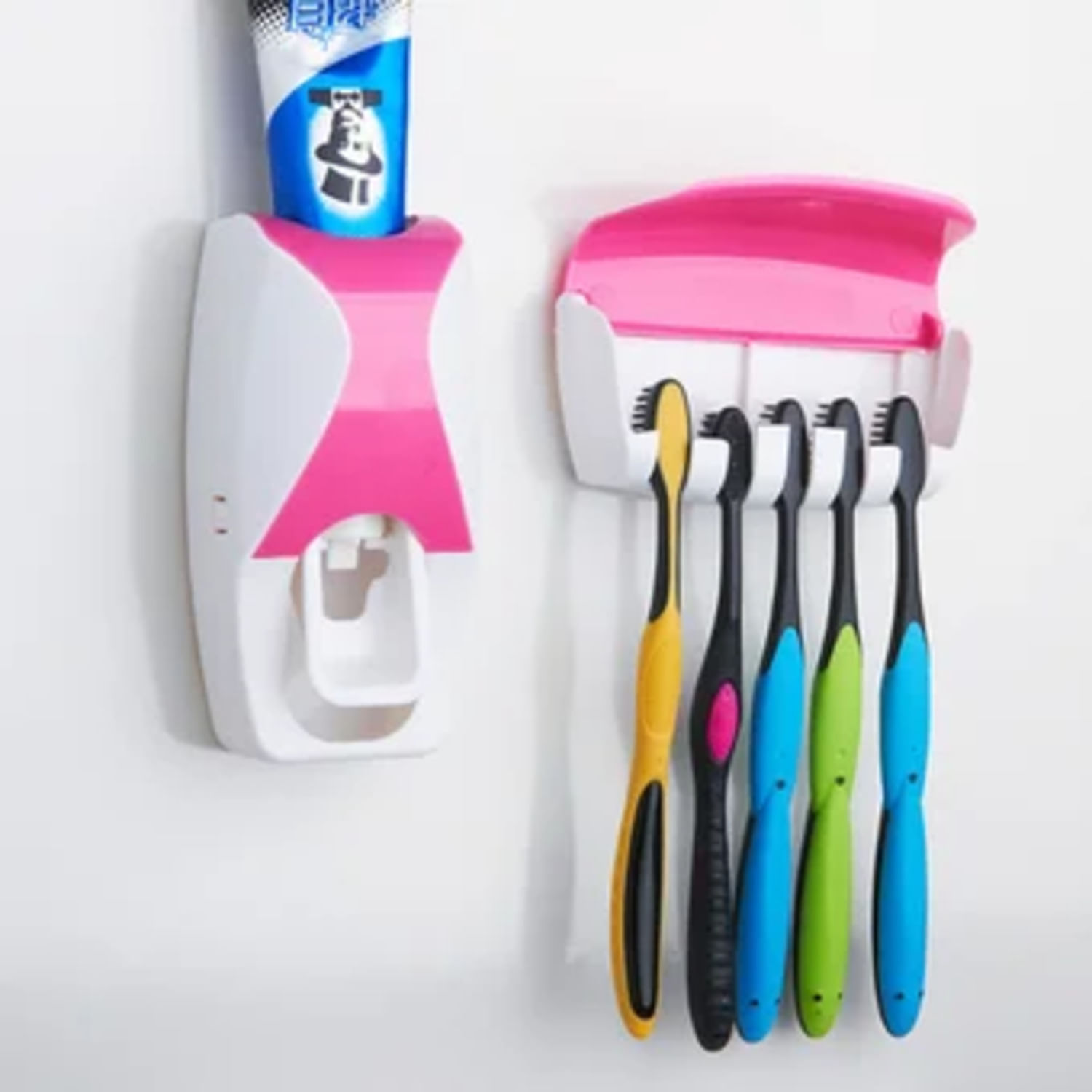 Dispensador de Pasta de dientes + Soporte para Cepillo de Dientes