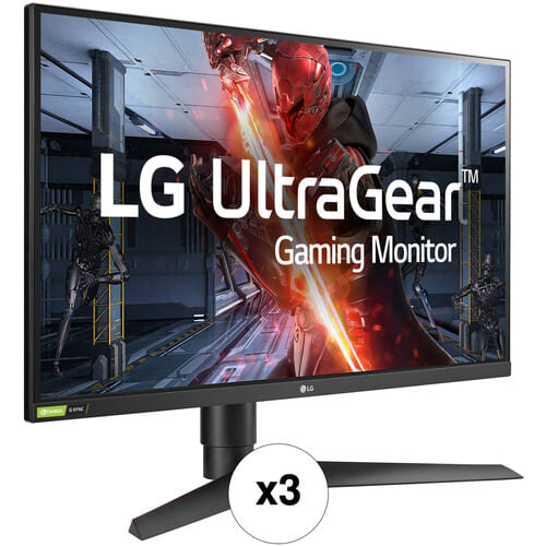 LG UltraGear 27GL850-B 27 "16: 9 144 Hz HDR Freesync IPS Gaming Monitor (3-Pack)