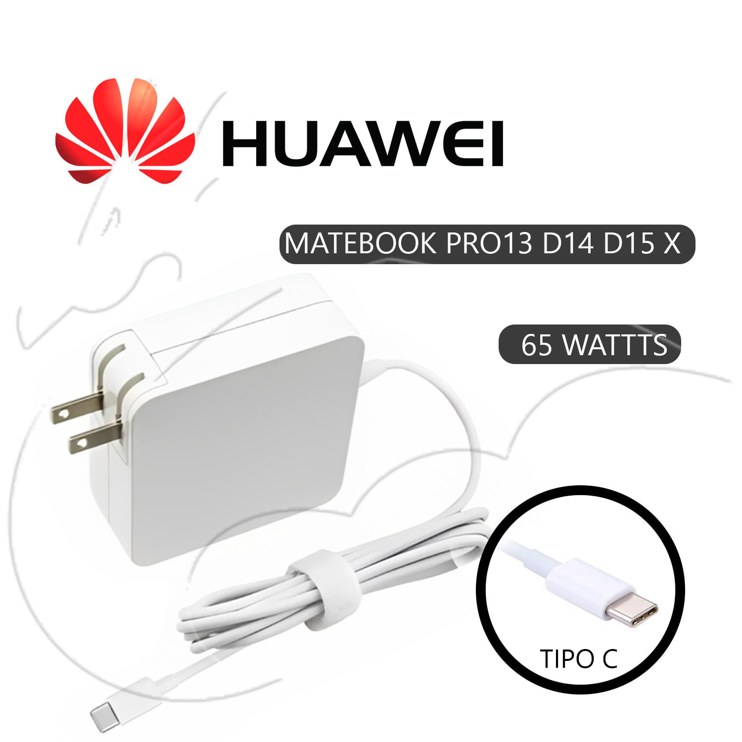 Cargador Compatible con Huawei Matebook 13 D14 D15 X Pro