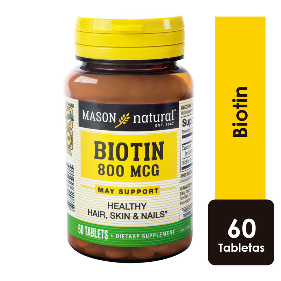 Biotin 800mcg Tabletas - Frasco 60 UN