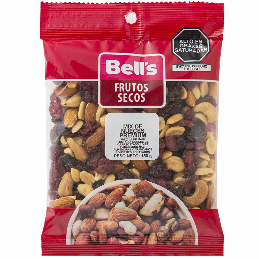 Piqueo BELL'S Mix nueces premium Bolsa 150Gr