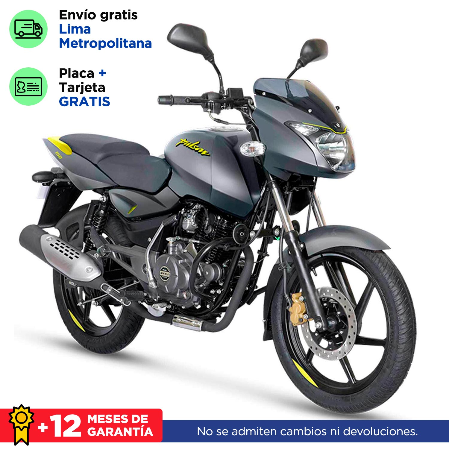 Moto Bajaj Pulsar 150 Neon Negro/Verde