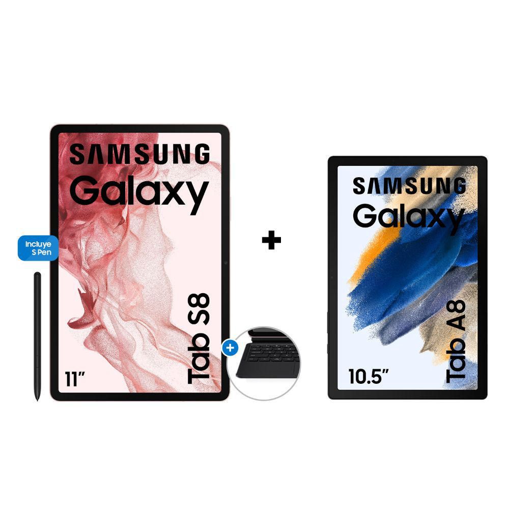 Tablet Samsung Galaxy Tab S8 11" 8GB RAM 128GB Oro Rosado + Tablet Samsung Galaxy Tab A8