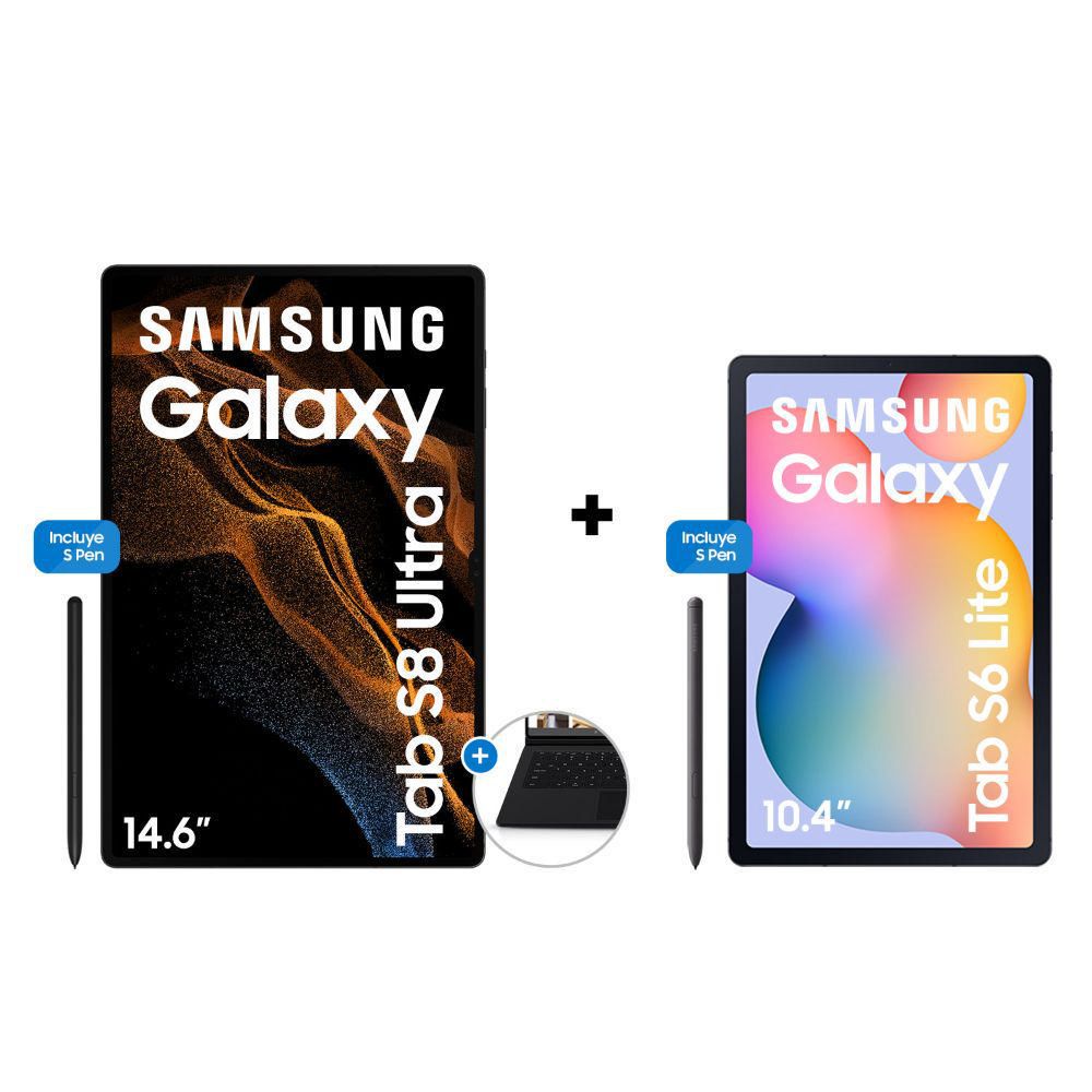 Tablet Samsung Galaxy Tab S8 Ultra 14.6" 8GB RAM 128GB Grafito + Tablet Samsung Galaxy Tab S6 Lite