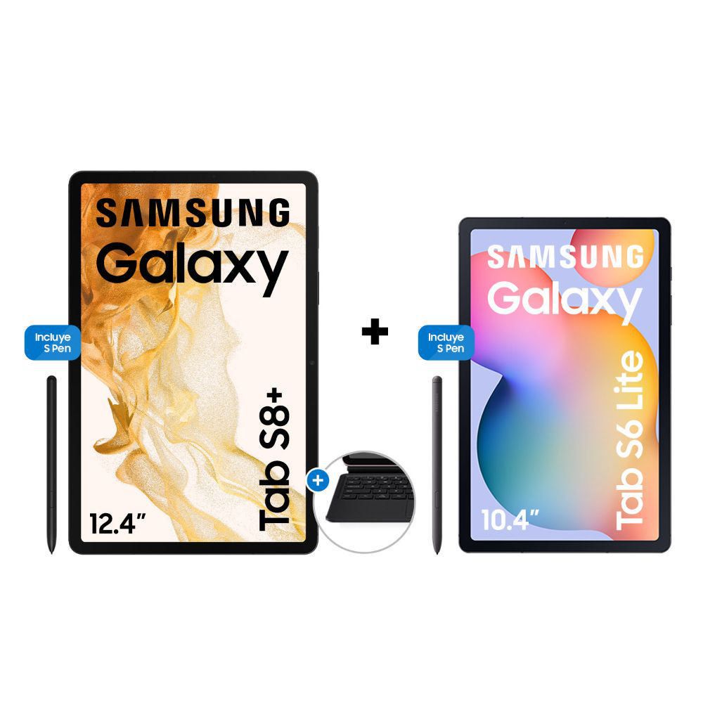 Tablet Samsung Galaxy Tab S8+ 12.4" 8GB RAM 128GB Grafito + Tablet Samsung Galaxy Tab S6 Lite