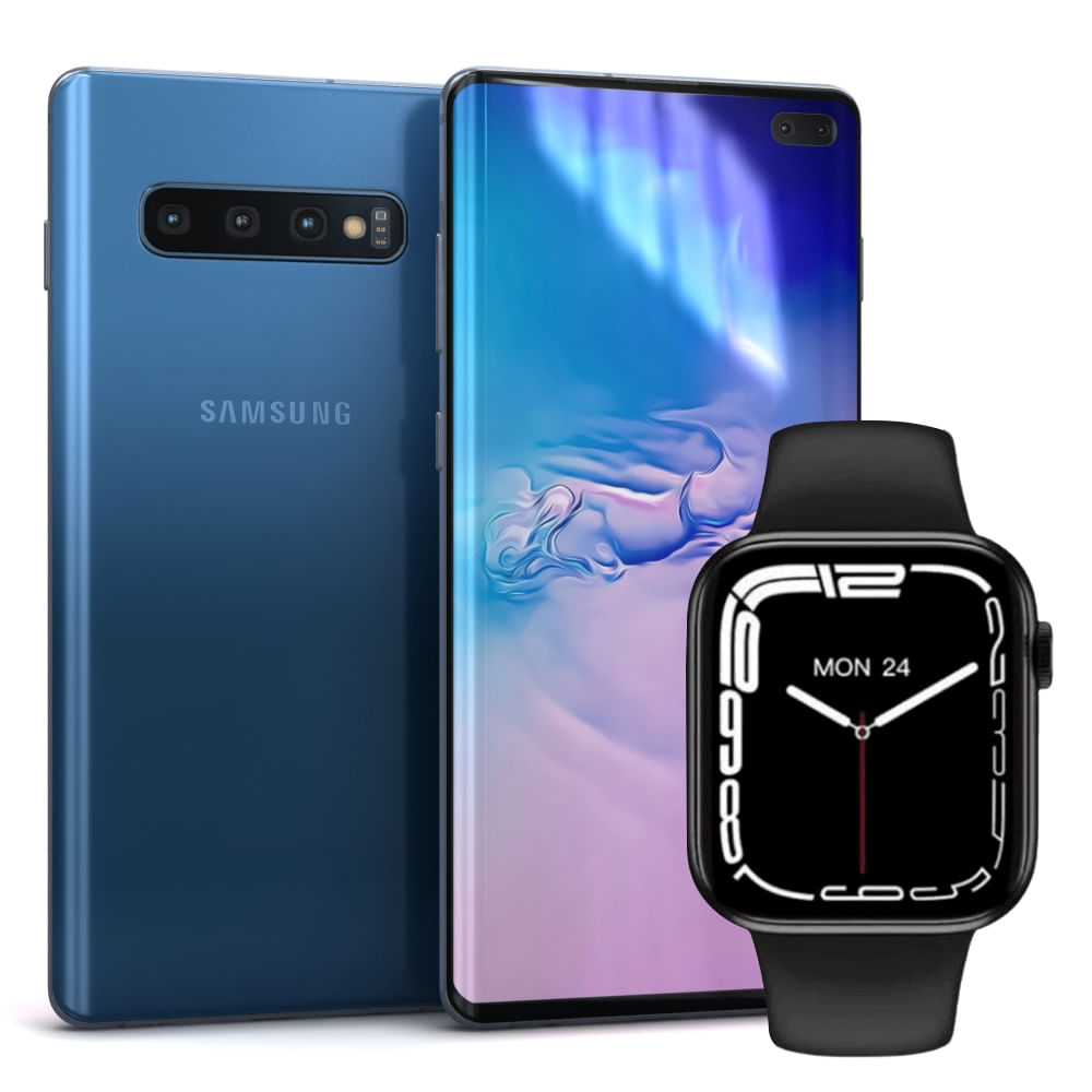 Celular Samsung Galaxy S10+ Plus 128GB 8GB RAM Azul + Smartwatch (Obsequio)
