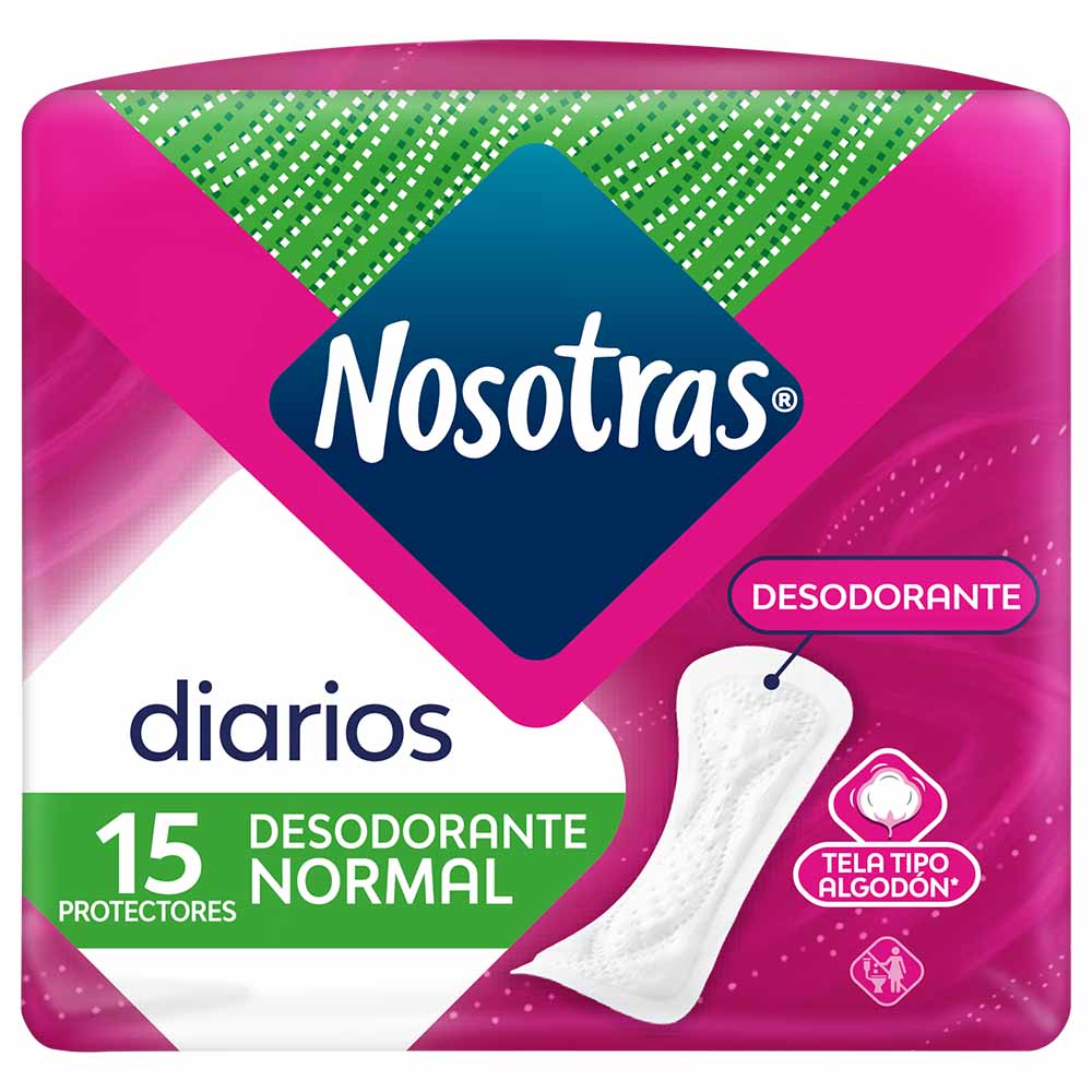 Protectores Diarios NOSOTRAS Normal Desodorante Paquete 15un
