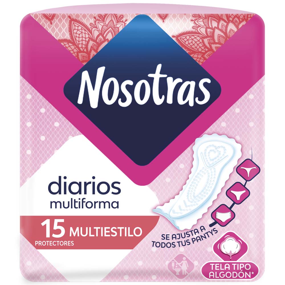 Protectores Diarios NOSOTRAS Multiestilo Paquete 15un