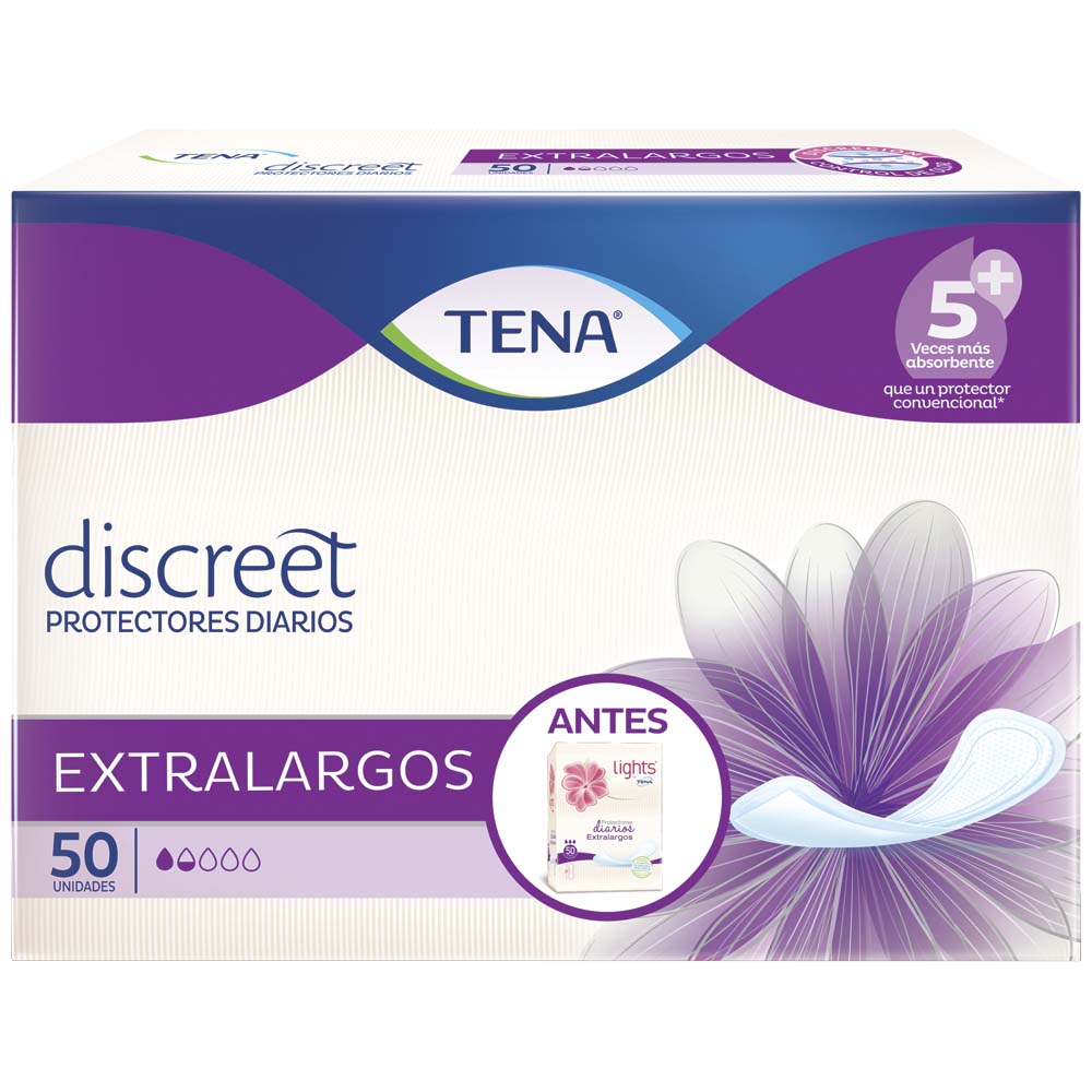 Protectores TENA Discreet Extralargo Paquete 50un