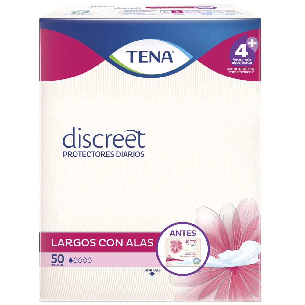 Protectores TENA Discreet Largo Paquete 50un