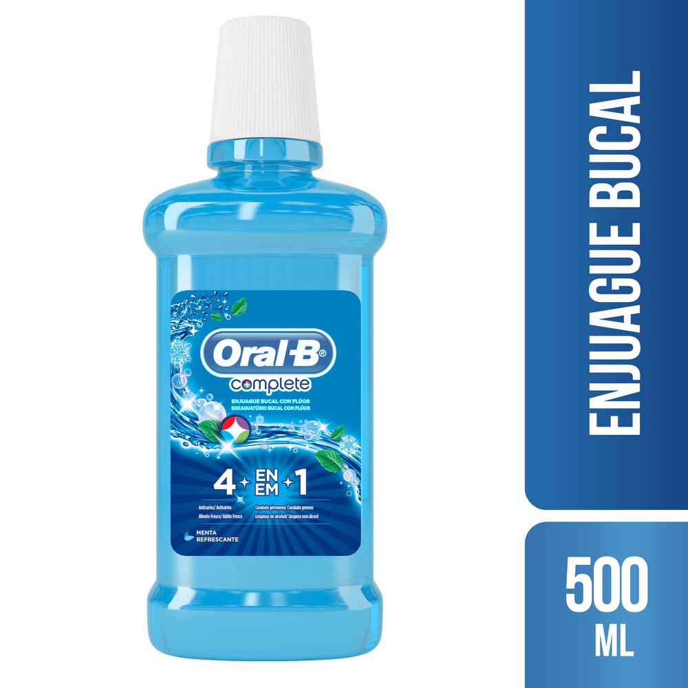Enjuague Bucal ORAL B Menta Refrescante Botella 500ml