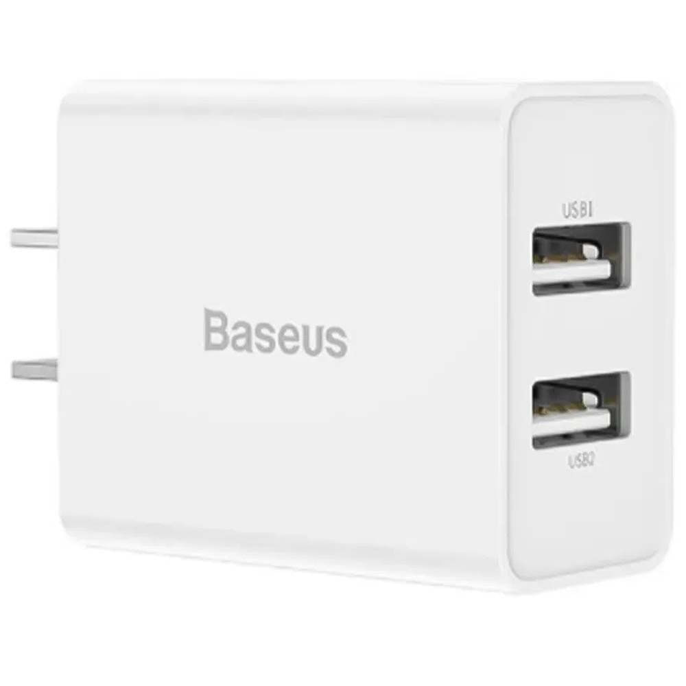 Cargador USB Dual BASEUS 10.5W Blanco