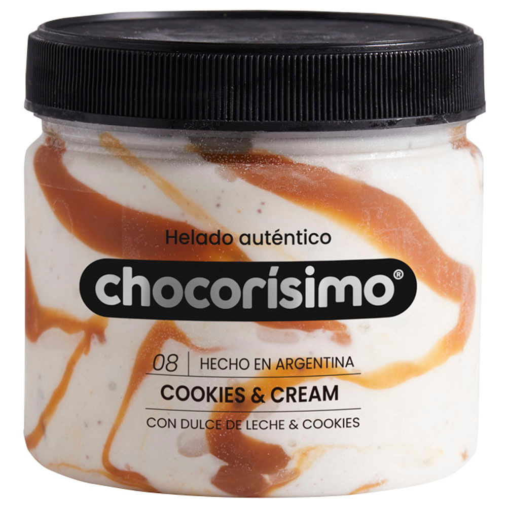 Helado Cookies & Cream CHOCORISIMO Pote 460 ml