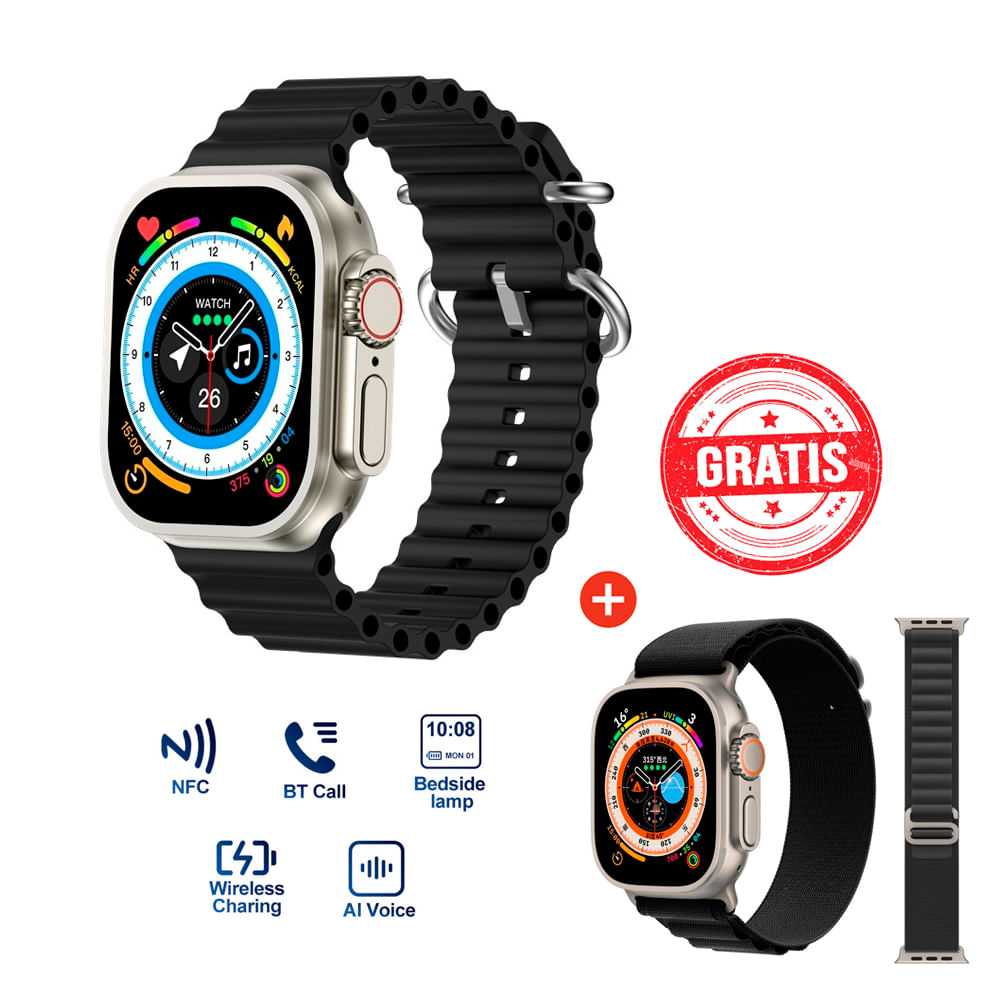 Smartwatch Ultra Z59 Black Nuevo Gratis Correa Nylon Ultra Black