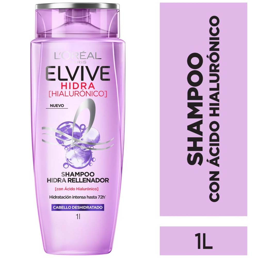 Shampoo ELVIVE con Ácido Hialurónico Frasco 1000ml
