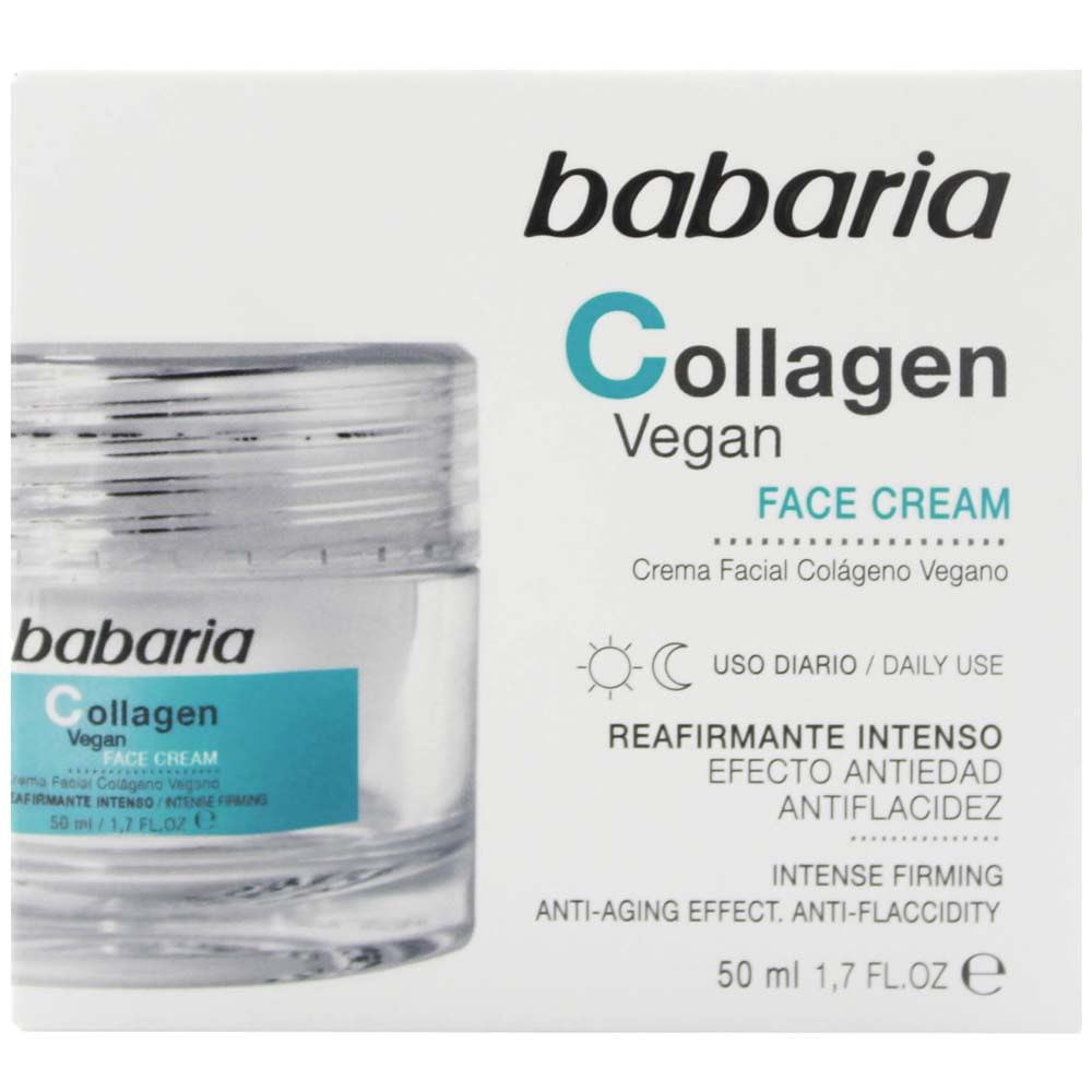 Crema Facial BABARIA Colágeno Vegano Frasco 50ml