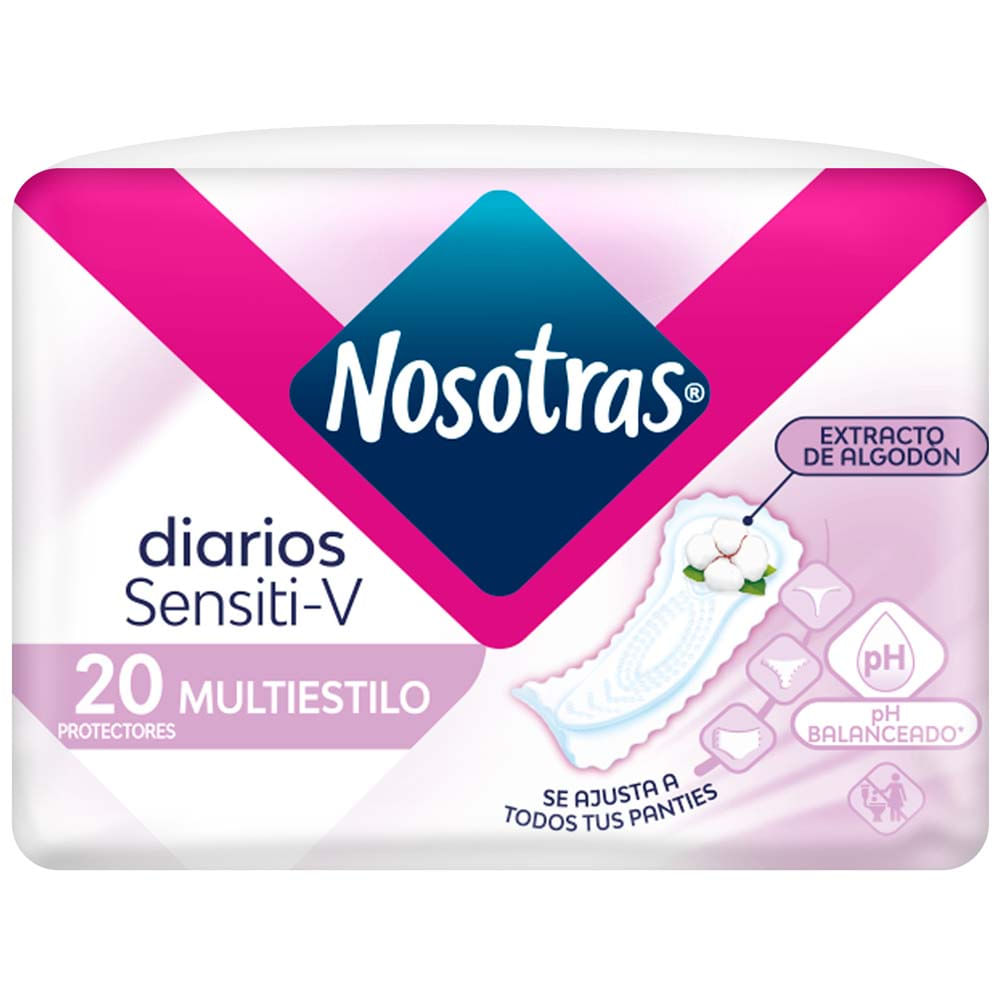 Protectores Diarios NOSOTRAS Sensiti-V Paquete 20un