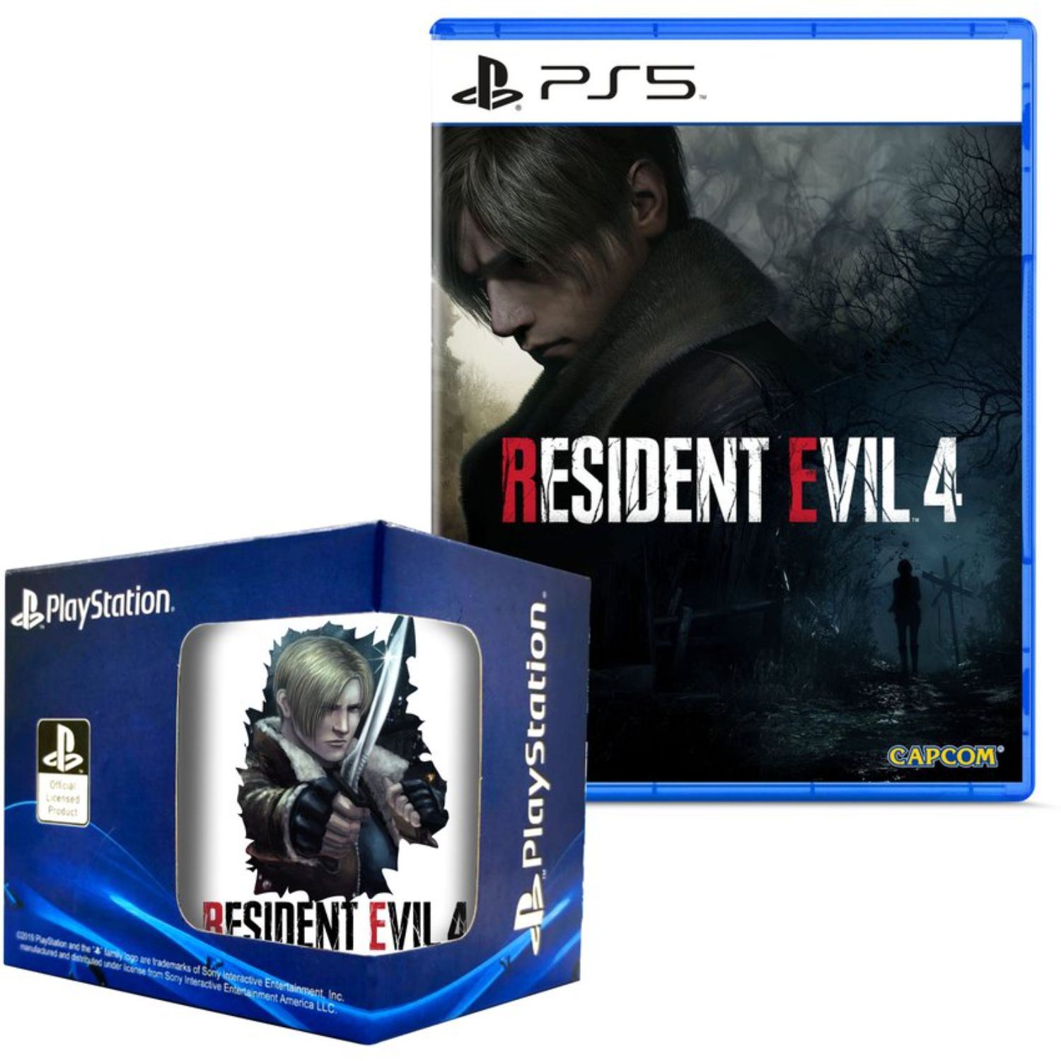 Resident evil 4 y Taza Sony PS5