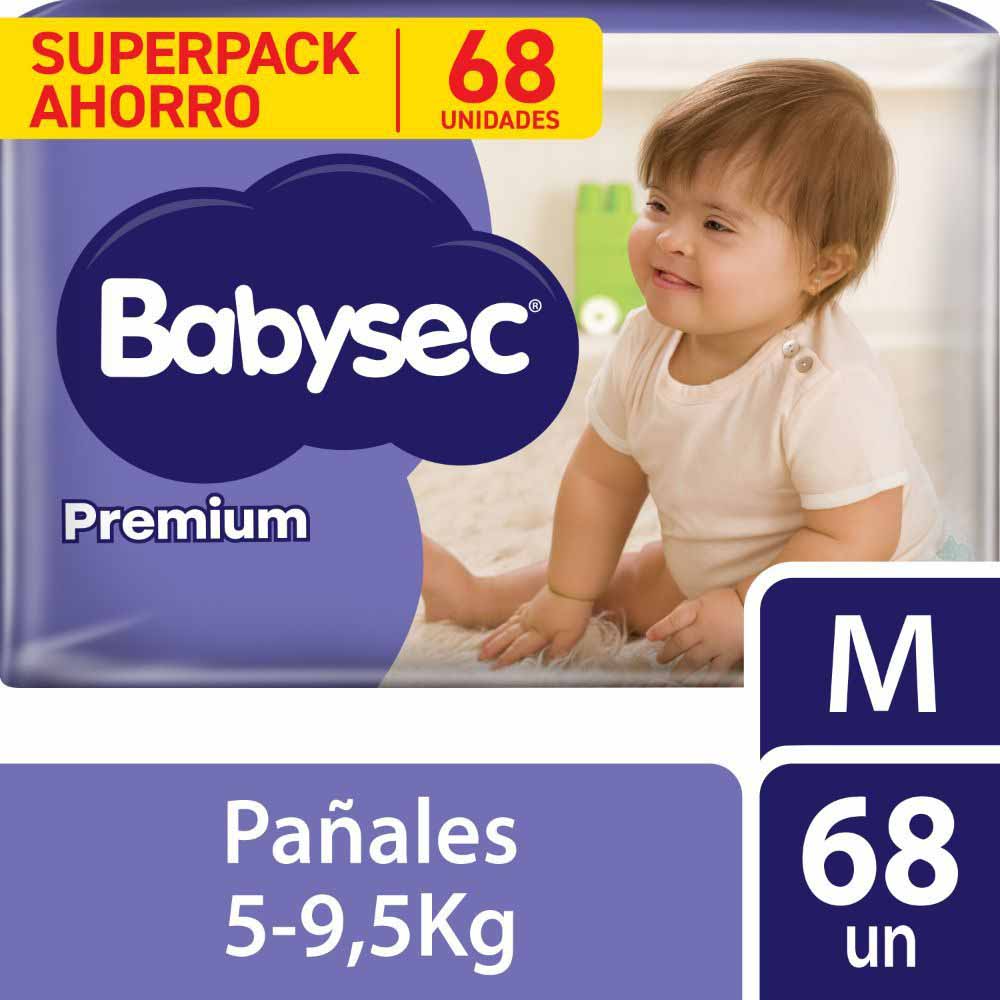 Pañales para Bebé BABYSEC Premium M Paquete 68un