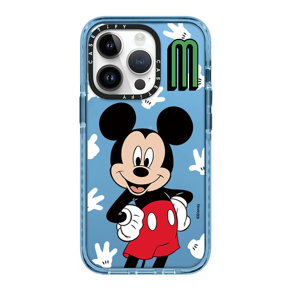 Case ScreenShop Para iPhone X/Xs Mickey Mouse Azul Transparente Casetify