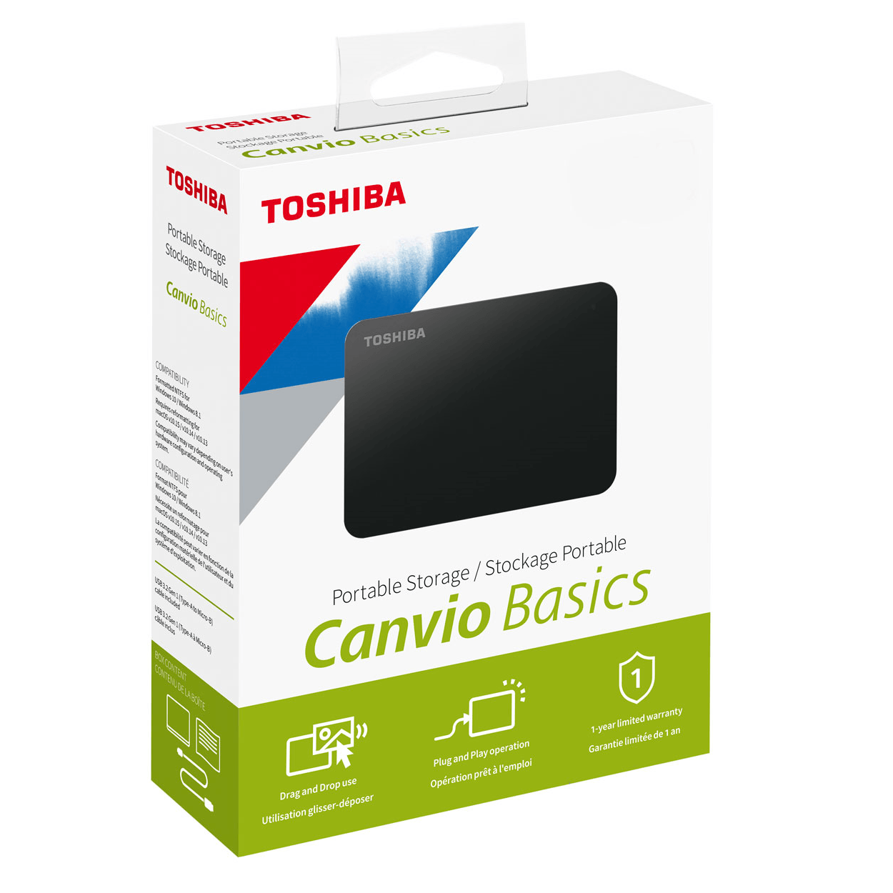Disco Duro Externo Toshiba 4 Tb Canvio Basics Almacenamiento Portátil