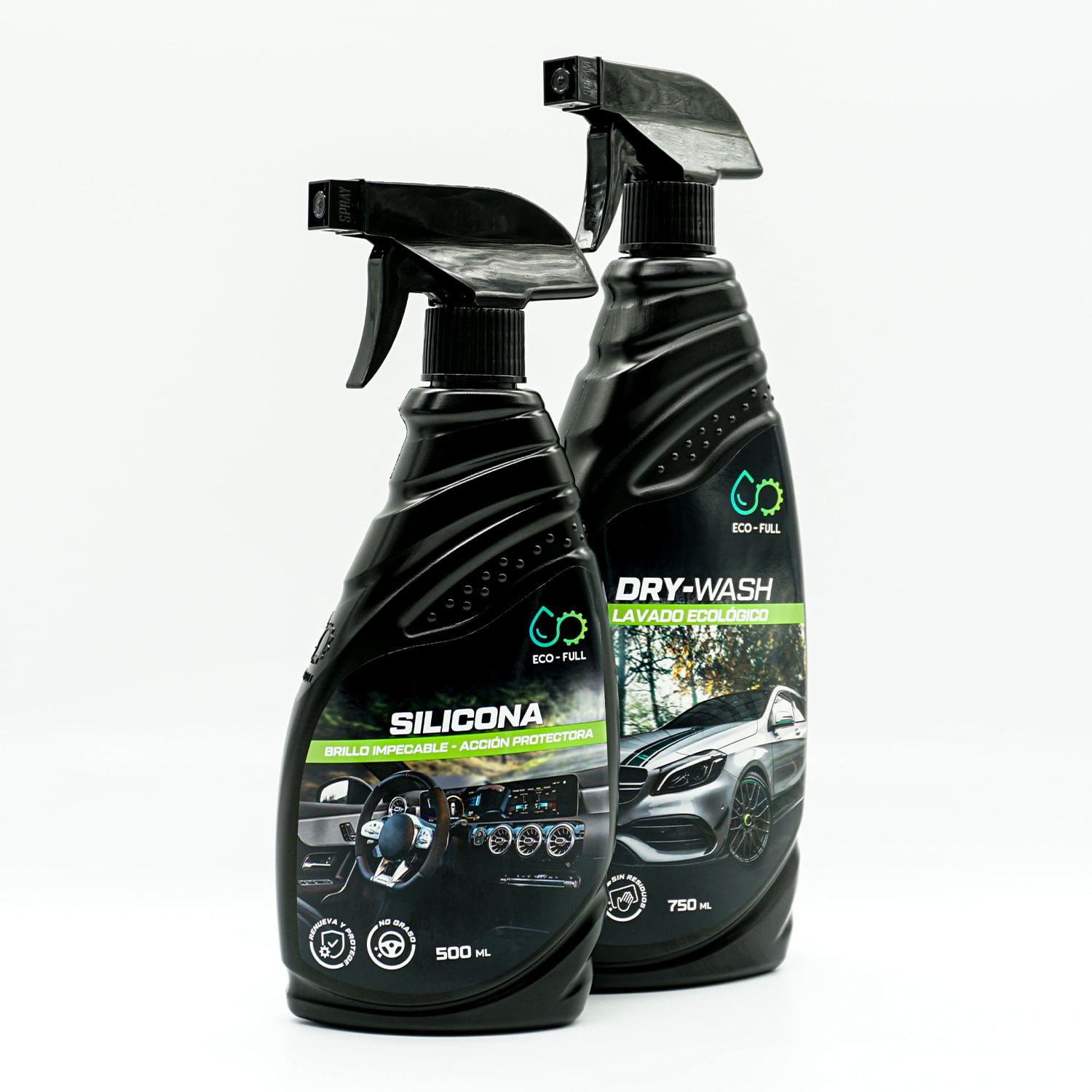 Dúo Automotriz Dry-Wash + Silicona Interior Eco-Full 1.25 L