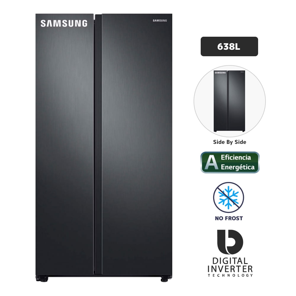 Refrigeradora SAMSUNG 638L No Frost RS64T5B00B1/PE Negro