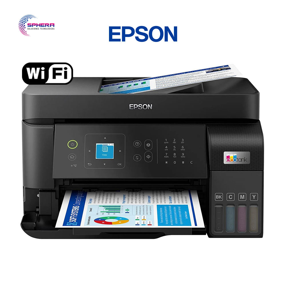 Impresora Multifuncional EcoTank L5590, Imprime Escanea, Copia, Lan/Wifi