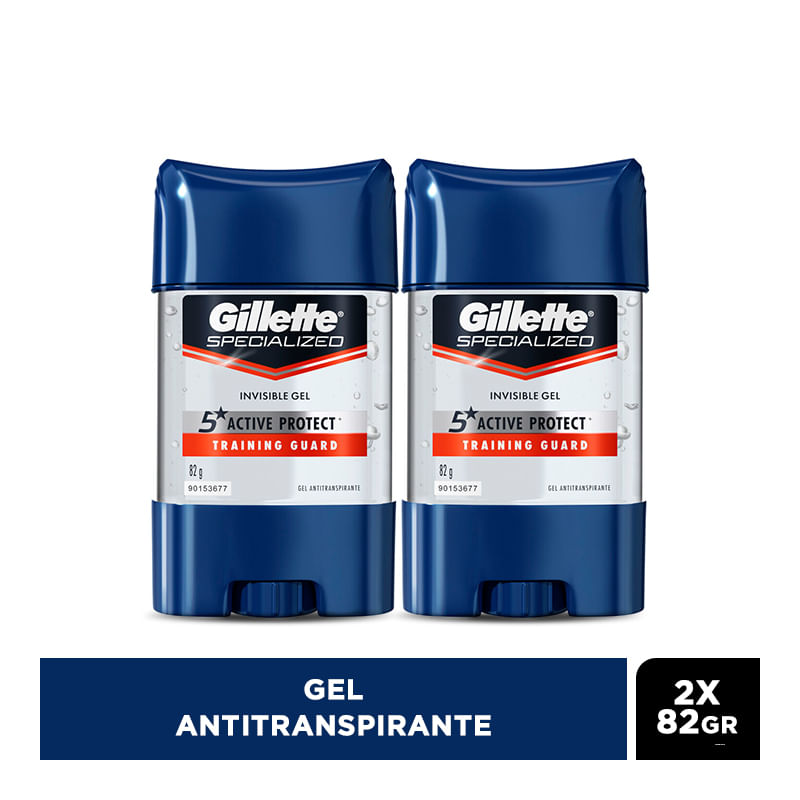 Pack Desodorante Antitranspirante GILLETTE Invisible Gel 82g Frasco 2un