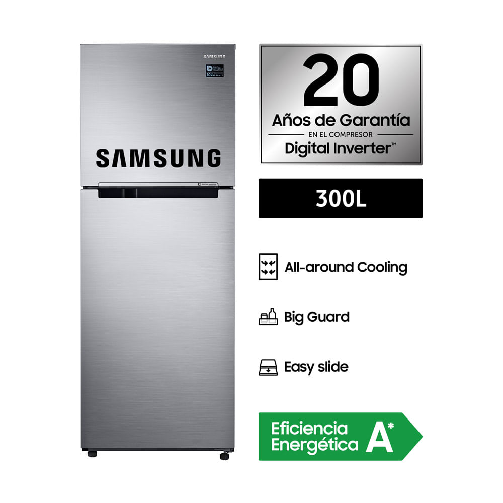 Refrigeradora Samsung Top Freezer 300 L RT29K500JS8/PE Inox