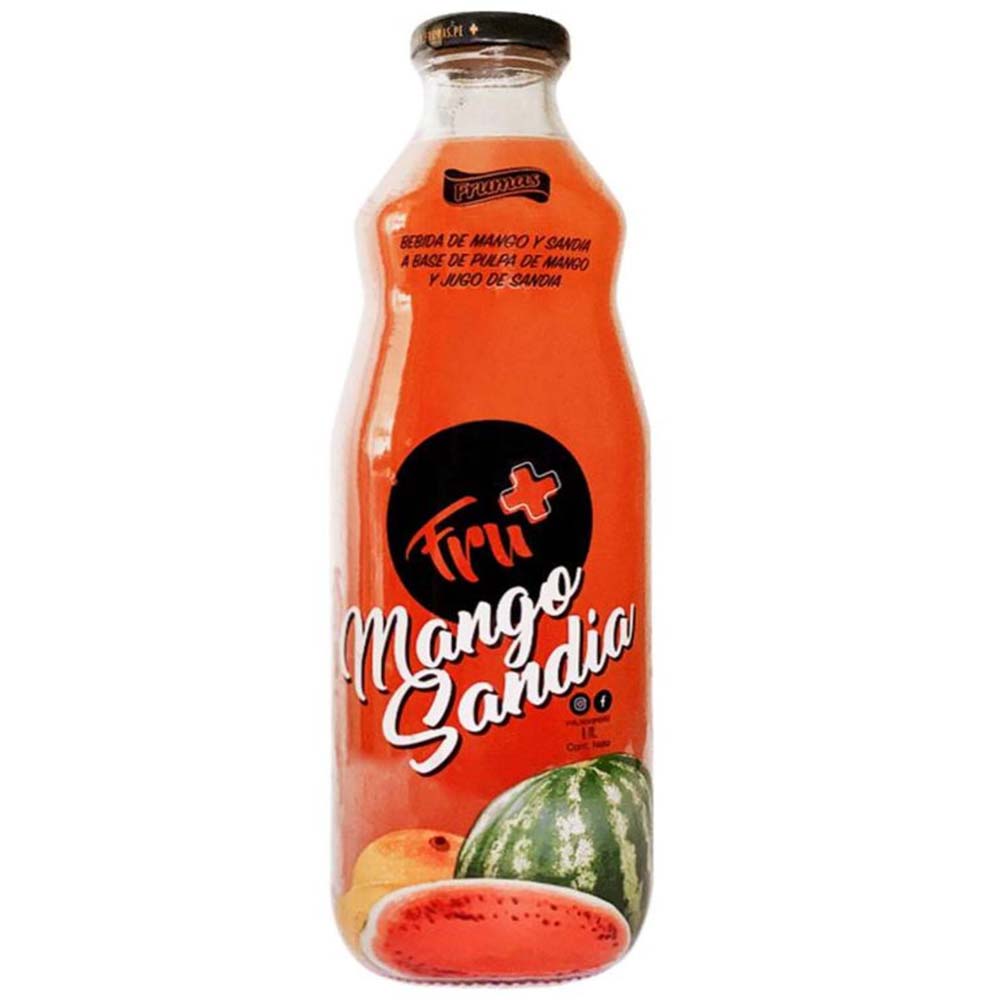 Bebida de Mango y Sandía FRU+ Botella 1L